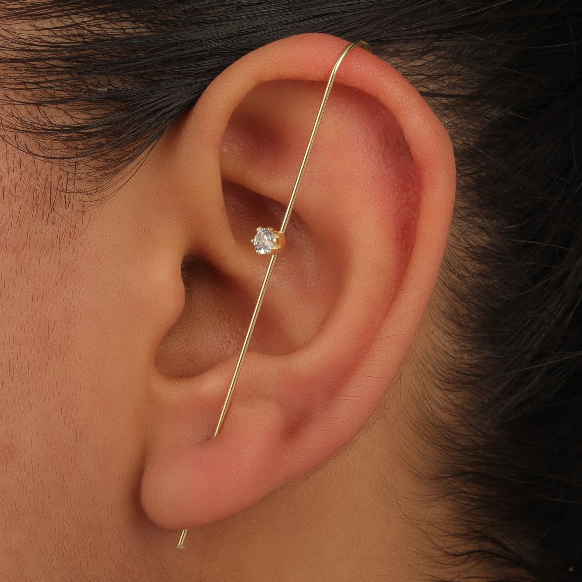 Pack Of 3 Studded Butterfly And Thunderbolt Ear Cuff