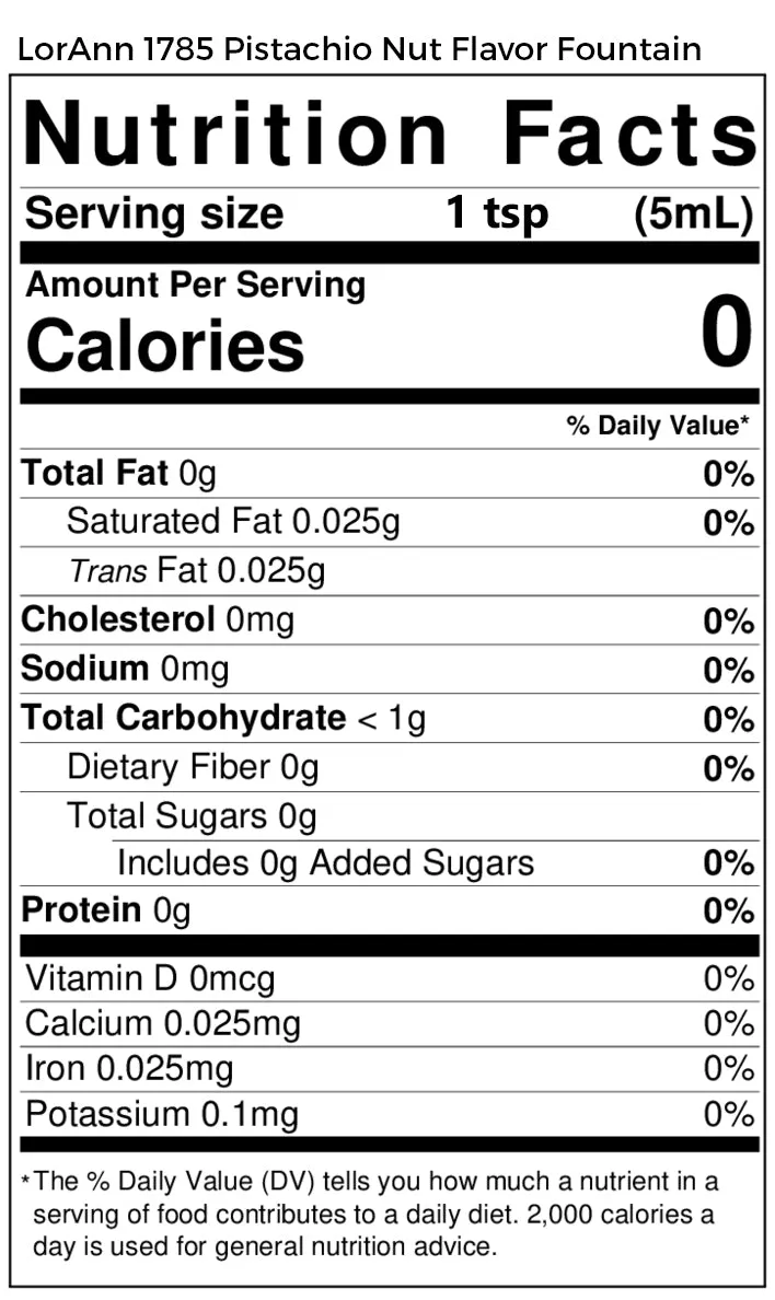 Pistachio Nut Flavor - 4 oz. - 32 oz. - Ice Cream and Beverage Flavors - LorAnn Oils - Canadian Distribution