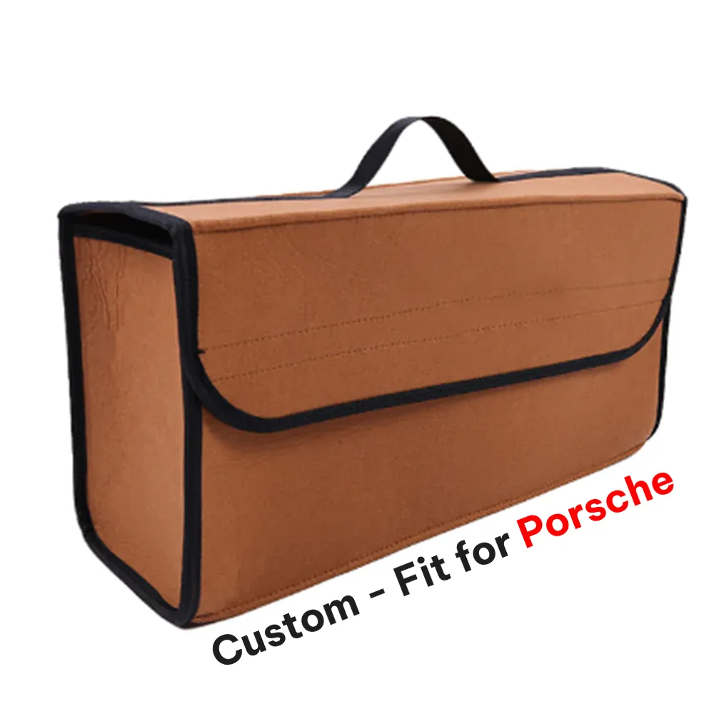 Soft Felt Car Bag Organizer, Folding Car Storage Box Non Slip Fireproof Car Trunk Organizer